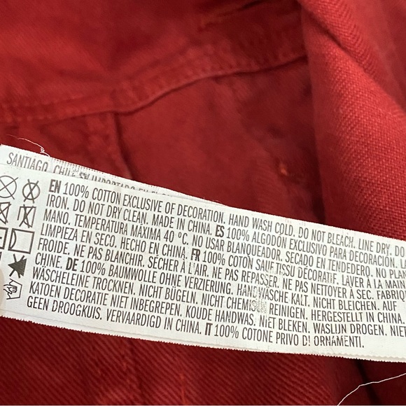 FOREVER 21 Rusty Red Customized Cropped Denim Jacket Size M - Picture 11 of 12